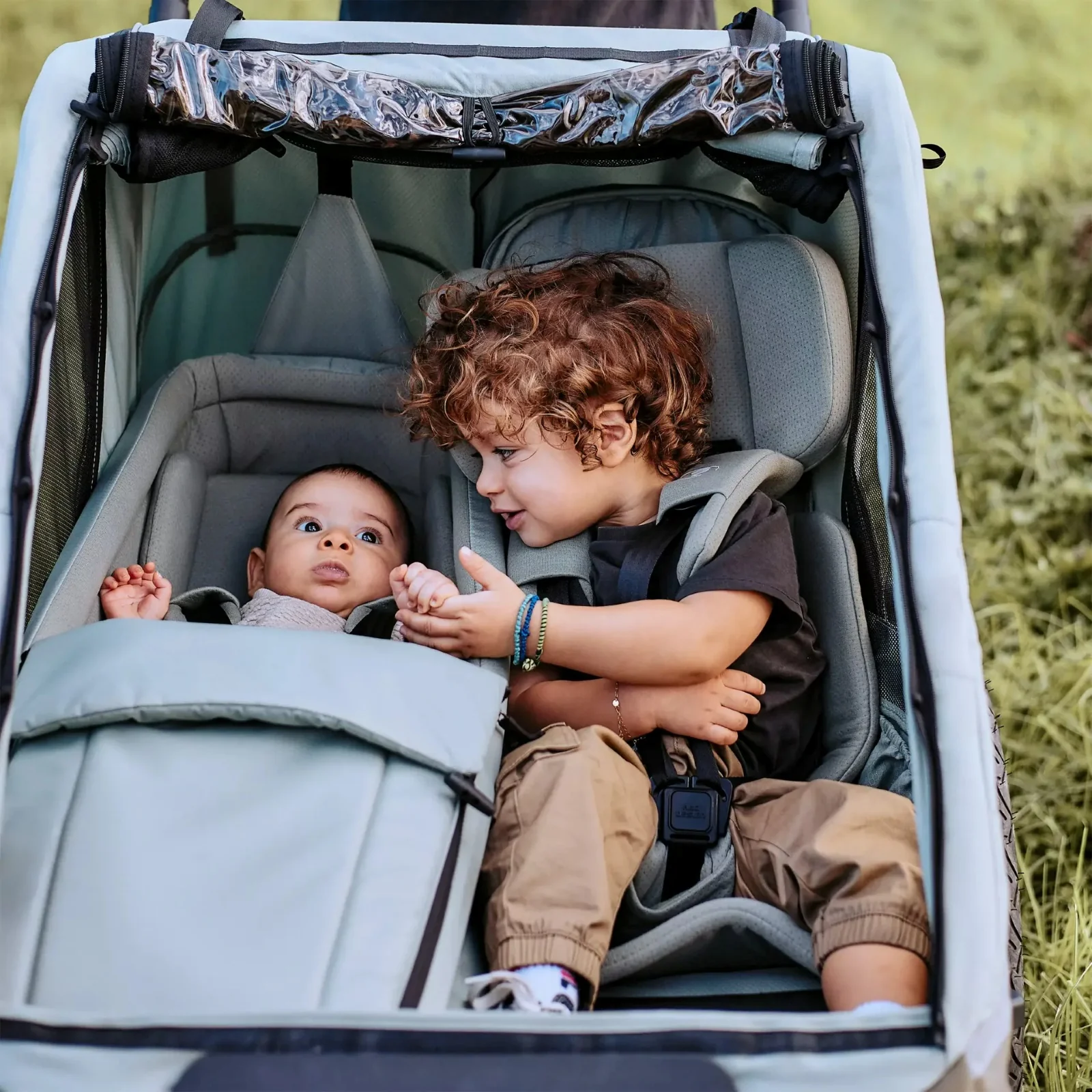 ABC Design Neugeboreneneinsatz Olive für Tour Kinderfahrradanhänger - Image 5