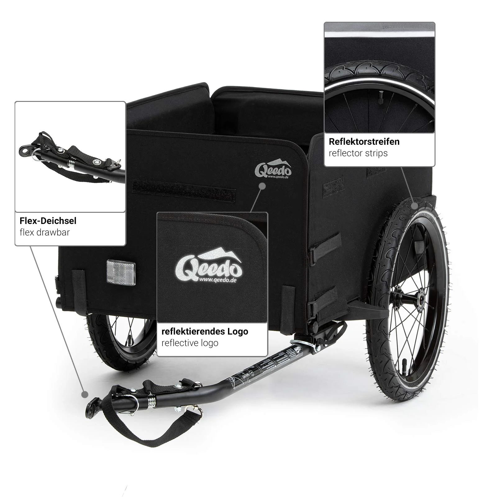 Qeedo Cargo Trailer Fahrrad Lastenanhänger Park-Set - Image 6