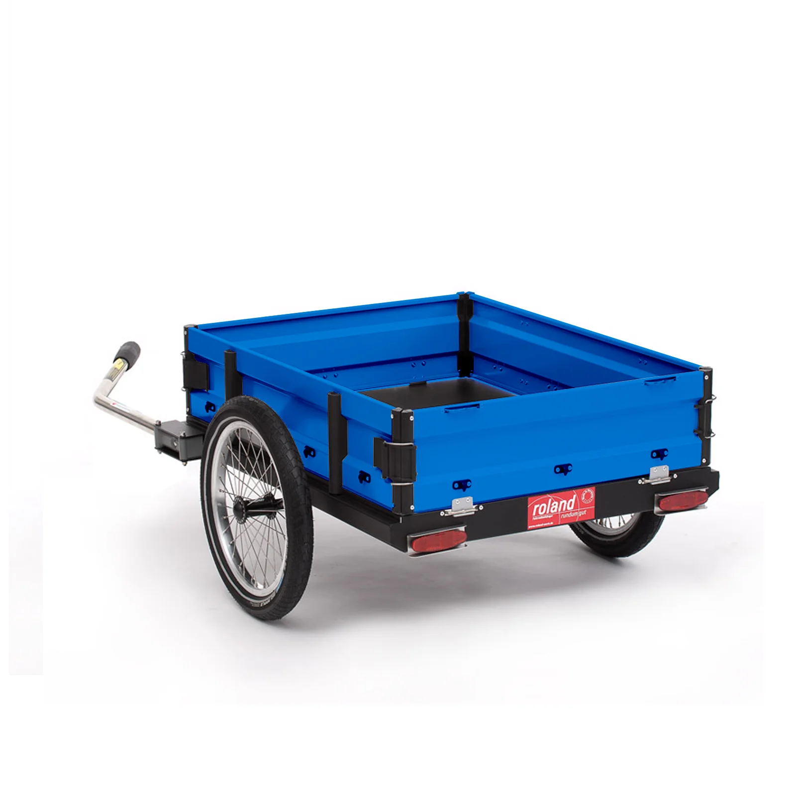 Roland Carrie M.e. mit Bordwand Fahrrad Lastenanhänger - Blau - Image 3
