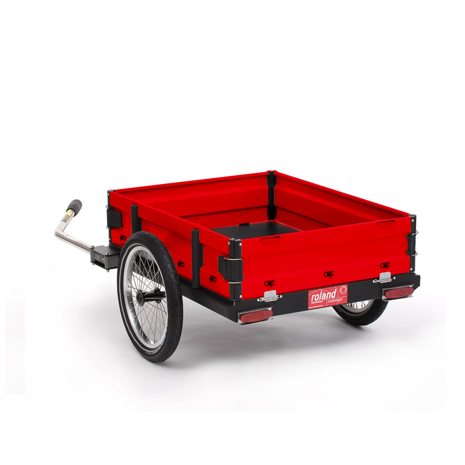 Roland Carrie M.e. mit Bordwand Fahrrad Lastenanhänger - Rot - Image 3